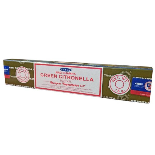 Благовония Nag Champa Green Citronella Incense (Наг чампа Зеленая цитрон) 15 г, Satya